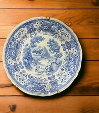 Vintage Assiette Creuse Porcelaine Villeroy & Boch Mettlach Sarre Burgenland Blu