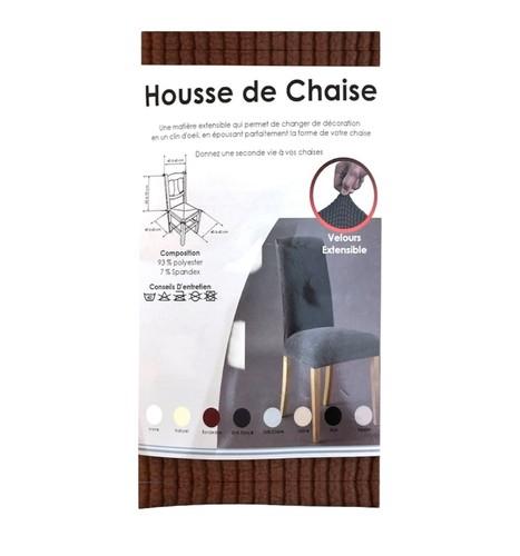 Housse chaise velours - chaise,