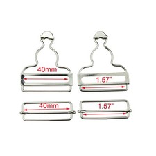 silver brace buckles - dungaree rectangle pour attacher des bretelles et clip...