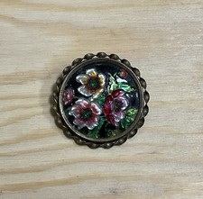 Magnifique Broche En Émaux De