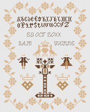 Point de Croix Mariage Échantillonneur Kit Ou Motif - Florashell - Victorien