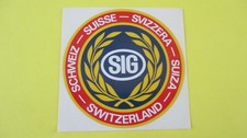 Autocollant sticker vintage Original : SIG Sauer SUISSE (diamètre 9,7 cm)