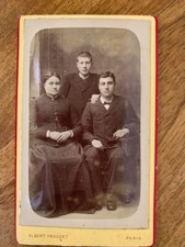 Photo Carte de Visite CDV Portrait de famille 1860 Albert Pouzet Paris