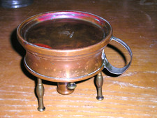 PETIT CHAUFFE PLAT  ANCIEN 19e - CUIVRE ROUGE-  ORIGINAL  -