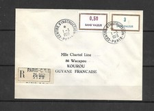 07 (RARE)  Enveloppe de centre de formation + timbres fictifs  Année 1970