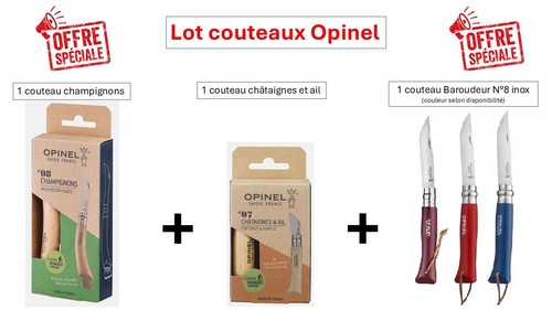 Lot couteaux opinel - couteaux,