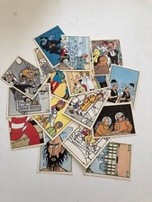 PANINI  lot de  17 vignettes autocollants images  TINTIN HERGé  1989  vintage  1