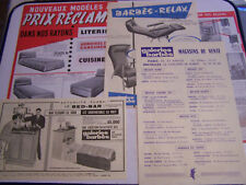 PUBLICITE , LITERIE , ARMOIRES DE RANGEMENTS , CUISINES , GALERIES BARBES . 