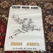 EDUARDO BERROETA  Affiche Litho GALERIE MAITRE ALBERT PARIS 1976 ABE Rarissime !