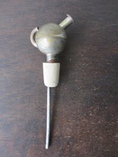 Ancien grand doseur boule en laiton argenté 1950