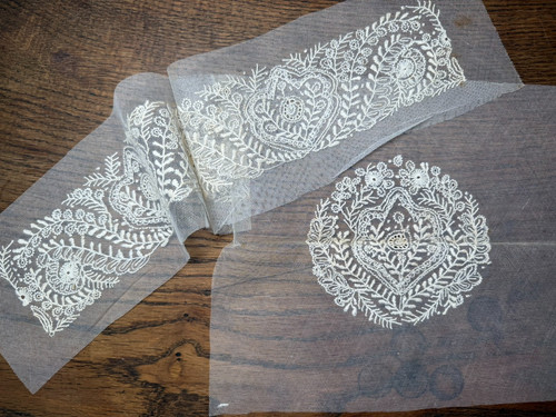 Dentelle ancienne fond de - ancienne,