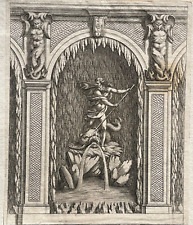 POSEIDON TRIDENT Fontaine FRANCESCO FANELLI Gravure FONTAINES Jets Eau XVII°