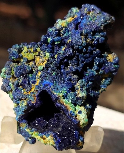 Azurite bleue botryoidale - , et