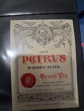 ETIQUETTE CHATEAU PETRUS 1963