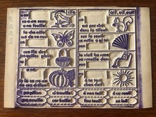 Tampons Anciens, 5 Plaques Pédagogiques années 50' Décoration, Chambre Enfants 