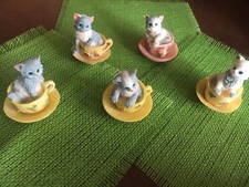 12 Figurines Chaton Baptême