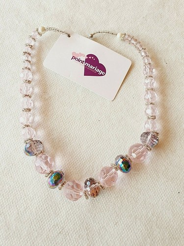 Collier grosses perles roses