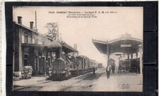 cpa DARSAC (43 Haute Loire) Gare PLM - Arrivée d'un train du PUY