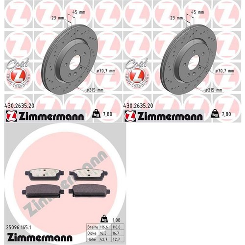 Zimmermann disques 315mm - zimmermann,