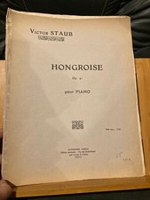 V. Staub Hongroise pour piano opus 41 partition éditions Leduc