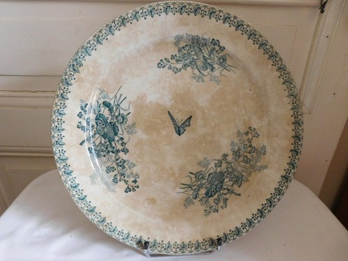 Onnaing plat rond faïence - plat, en