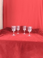 4 verres à vin rouge cristal