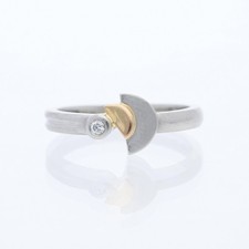 Bague platine brillante