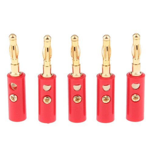 5pcs 4mm prosty audio plaqué - audio,