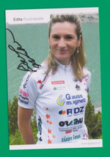 CYCLISME carte cycliste EDITA PUCINSKAITE équipe GAUSS signée