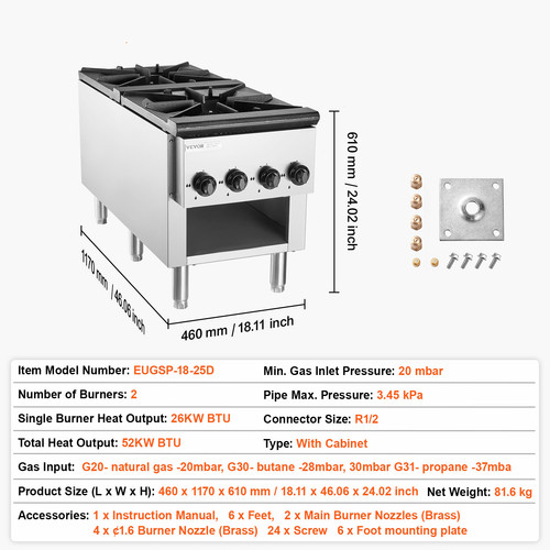 Cuisinière gaz commerciale - cuisinière,