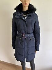 Doudoune bleue marine avec fausse fourrure Morgan taille 36 TBE