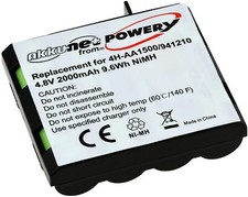 Batterie compatible avec Compex de Type 4H-AA1500 941210 4.8V 2000mAh pas d'o...