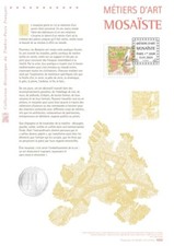 france 2024 job work  MOSAIC Art Crafts pieces stone glass enamel 1v DOC PHI