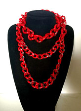 Ancien Sautoir En Lucite Création Alain Mikli.