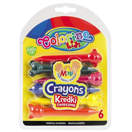 Kredki plastik 6kol 110 - plastik, 6kol/110
