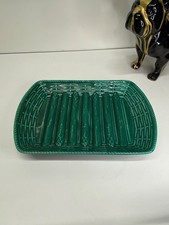 Plat à asperge Sarreguemines en barbotine vintage en bonne etat