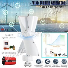 800W Hélix Vertical Générateur à éolienne 12V/24V/48V Inverter MPPT Controller