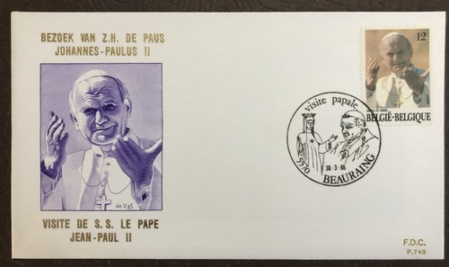 Fdc belgium pope - fdc,, john