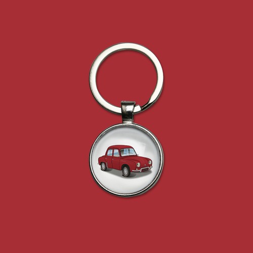 Porte clés dauphine rouge - porte-clés,