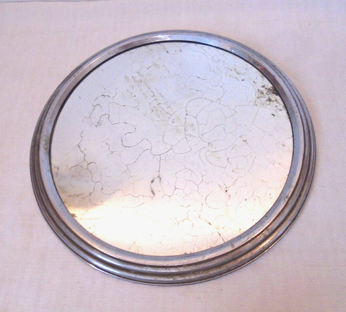 Ancien miroir rond poser - rond,