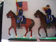 petit soldat  6 en bois  guerre d amerique sudisde nordiste haut 20 cm