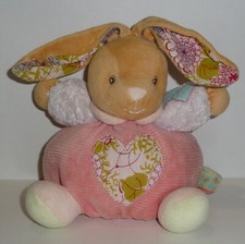 Doudou Lapin Kaloo - Liberty - Dessin coeur