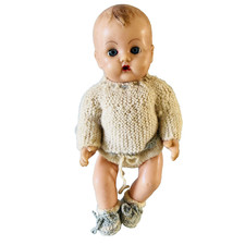 Poupon ancien 50s Prince Charming poupée bébé caoutchouc pouet Made in France