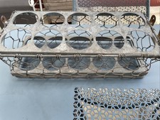 Ancien porte verre en métal /grillage vintage