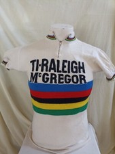 maillot cycliste ancien  Ti Raleigh MAC Gregor champion du monde 