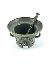 Mortier bronze avec pilon - mortier, en