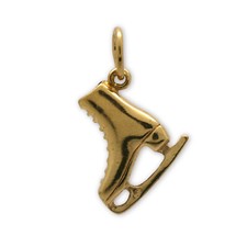 Pendentif plaqué or Patin à