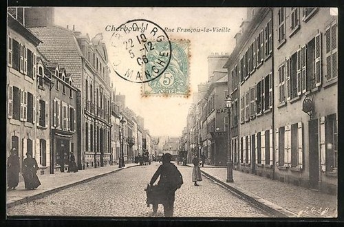 Cpa cherbourg rue - cherbourg,,
