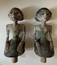 Anciennes statuettes couple de bois sculpté Asie Indonésie Bali ?