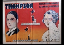 Affiche ancienne originale cirque THOMPSON , vintage CIRCUS POSTER